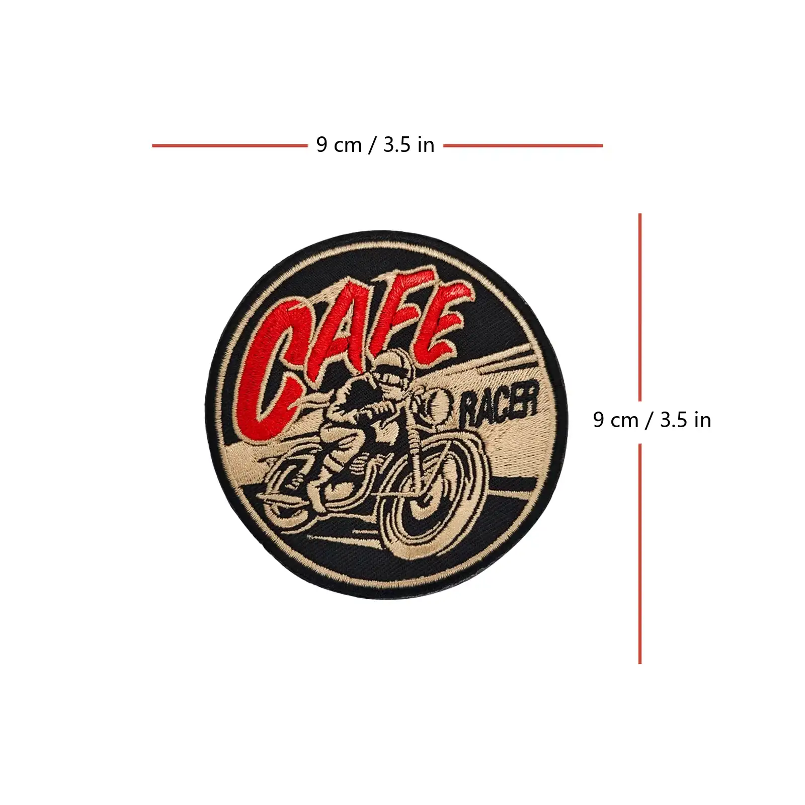 Vintage Motorcycle Embroidered Velcro Patch