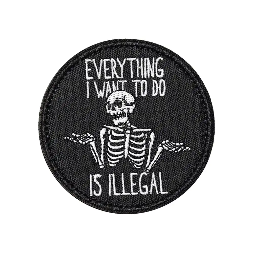 ILLEGAL English Embroidered Velcro Patch