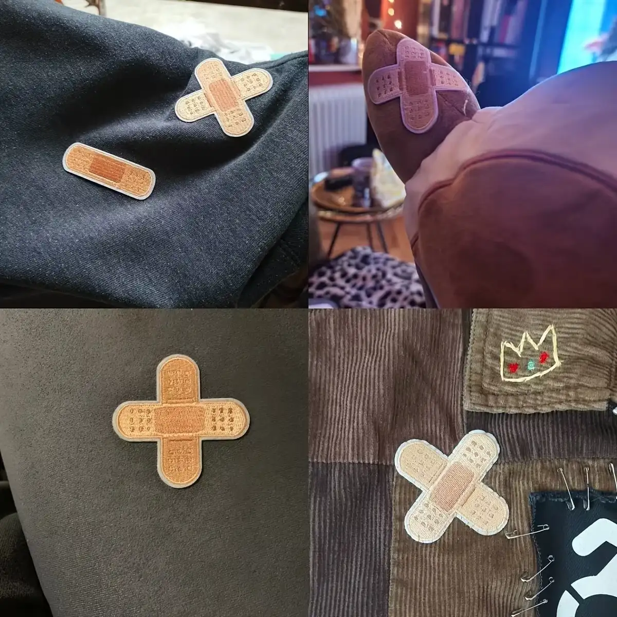 卡通創可貼刺繡熨燙貼兩片裝