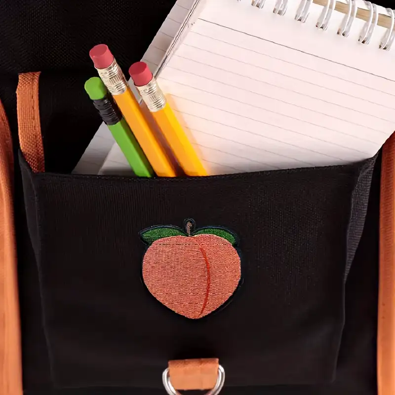 Cartoon Peach Embroidered Velcro Patch
