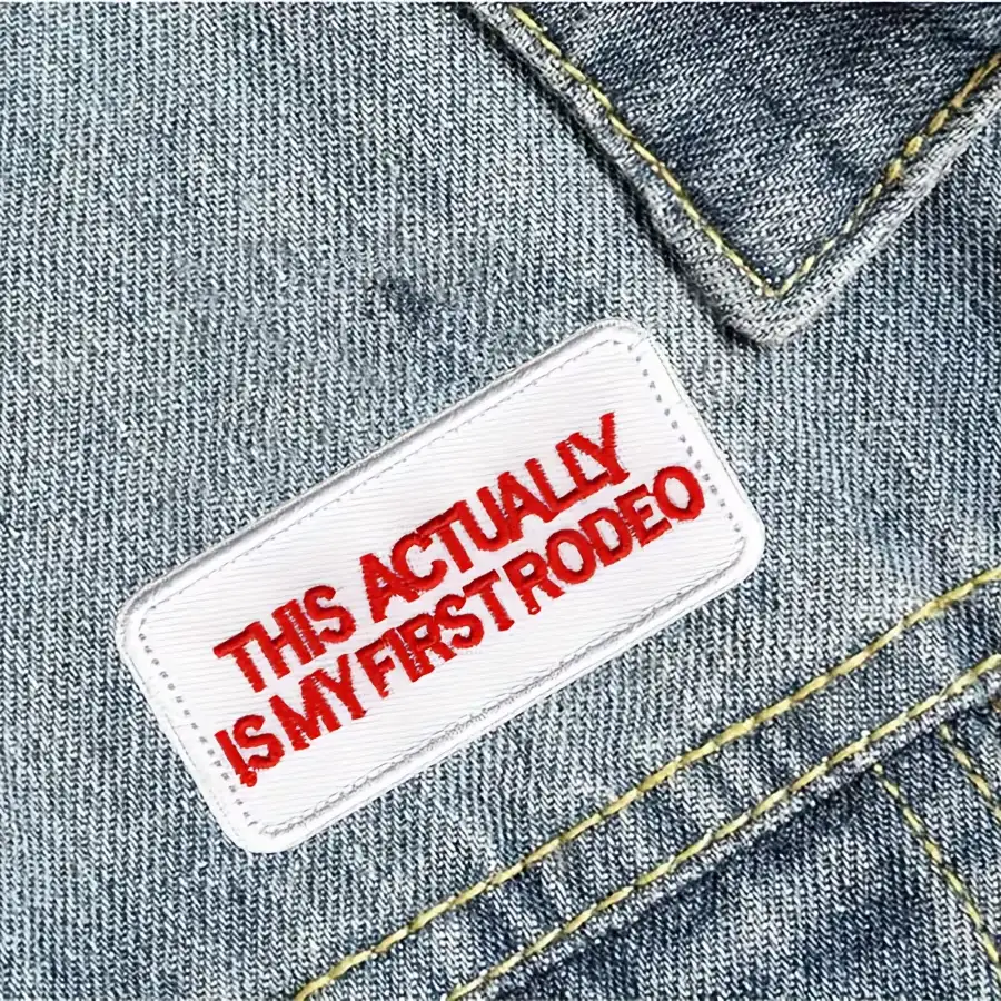My First Rodeo Western-Style Embroidered Iron-On Patch