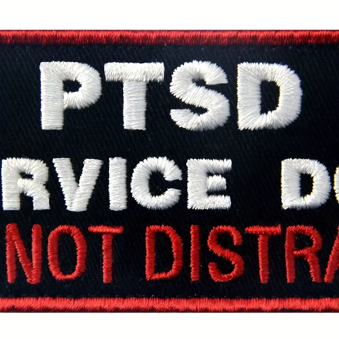 PTSD Service Dog Please Do Not Disturb Embroidered Velcro Patch