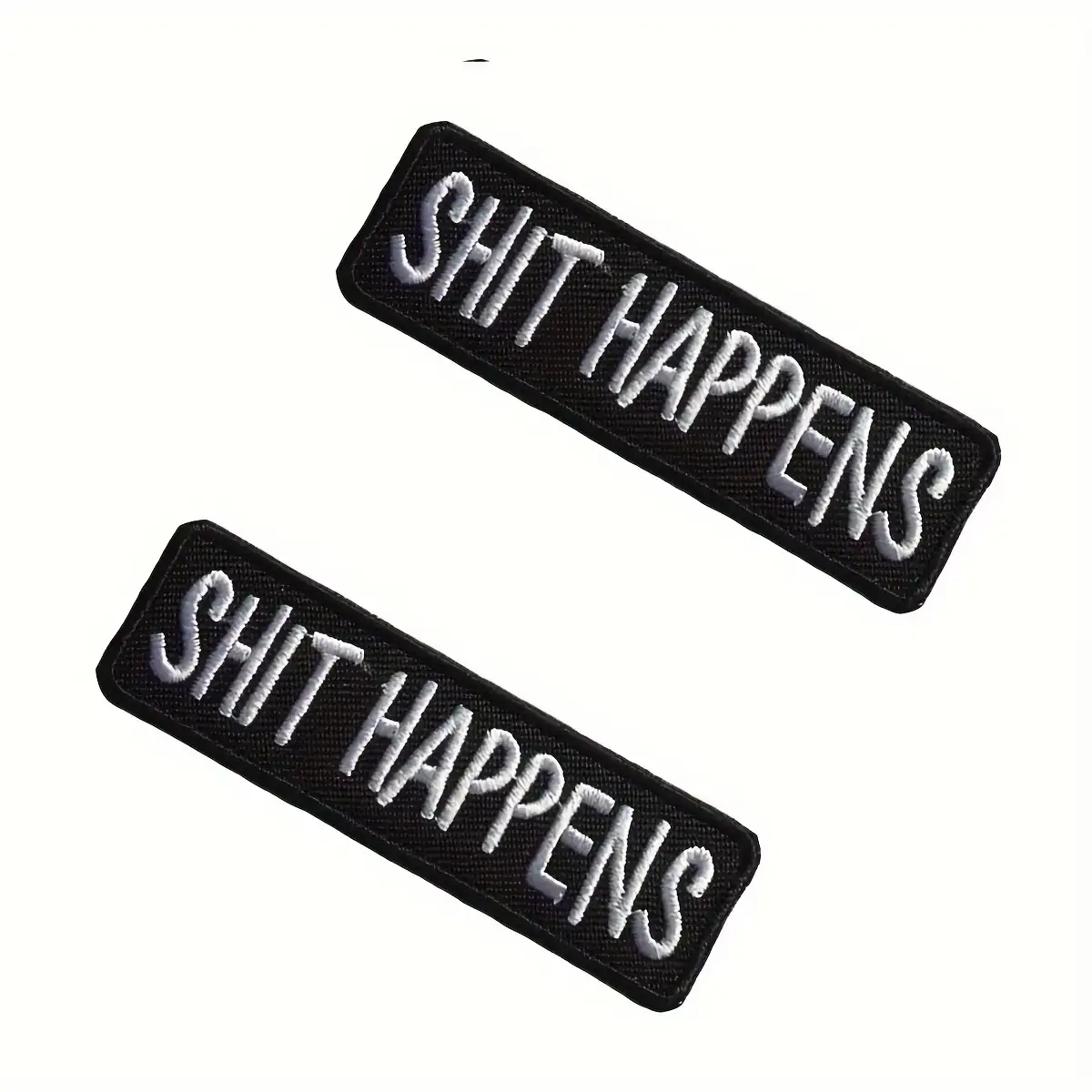 Shit Happens Funny Embroidered Iron-On Patch
