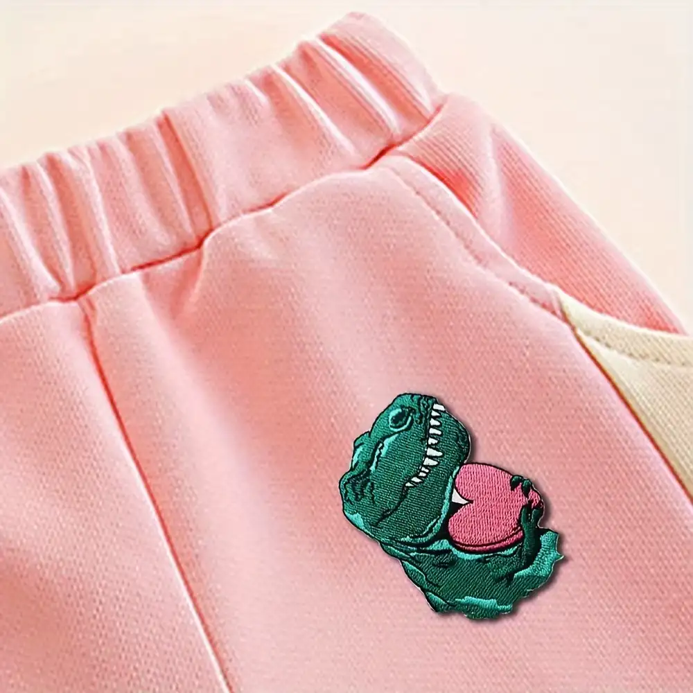 T-Rex Heart Embroidered Iron-On Patch