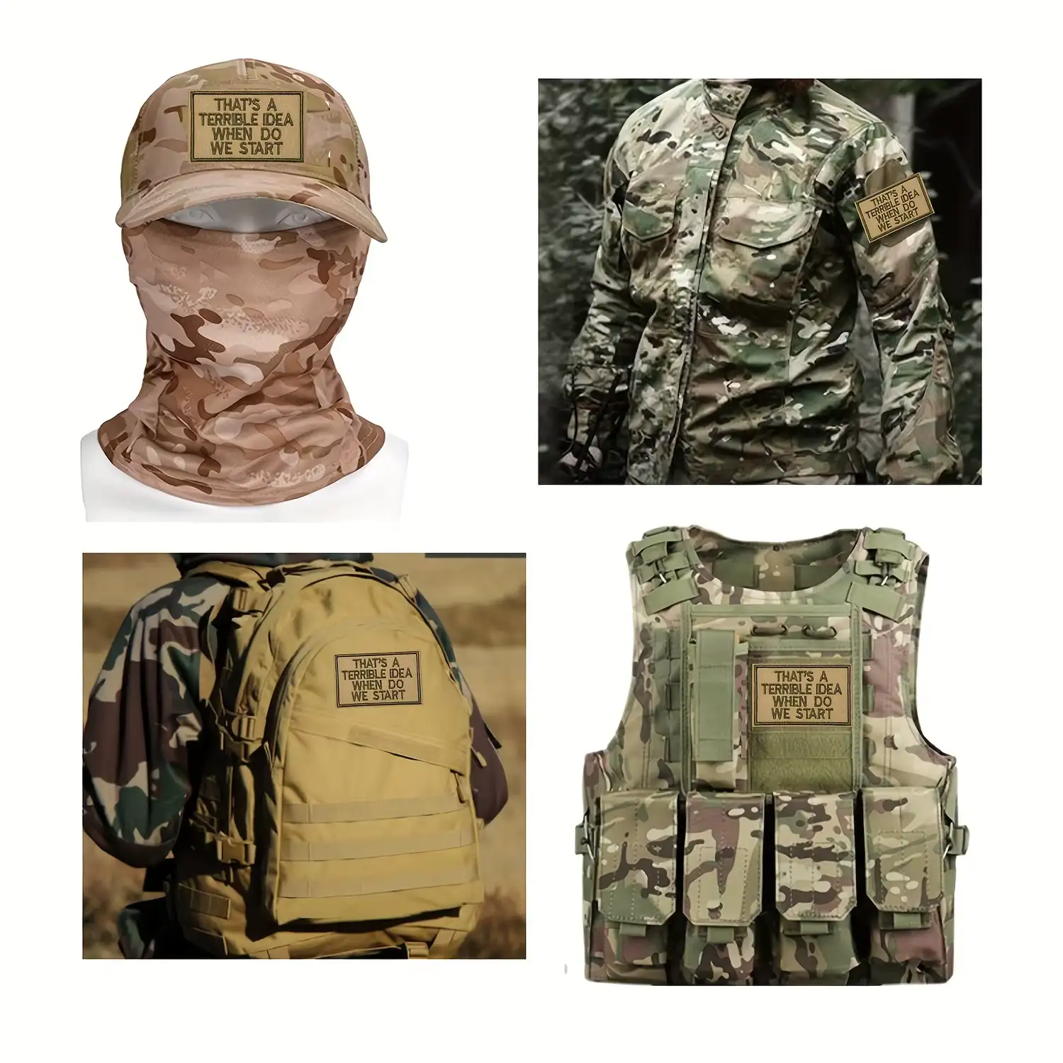 That's A Terrible Idea Embroidered Velcro Badge
