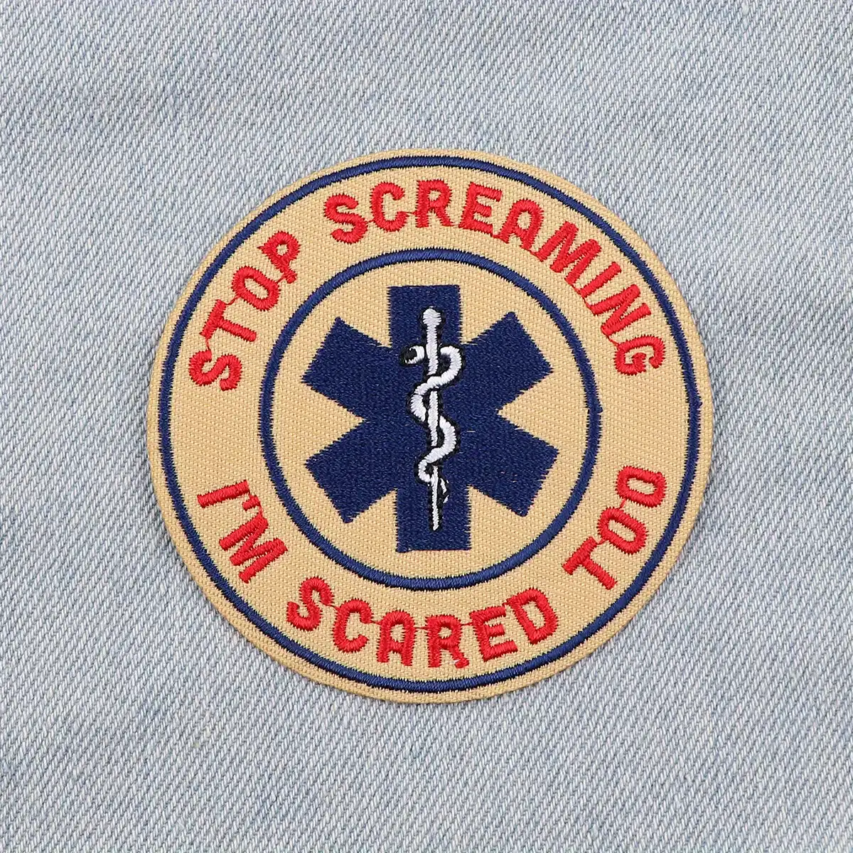Funny First Aid-Themed Embroidered Iron-On Fabric Patch