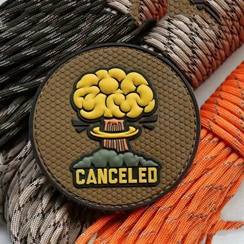 Retro military-style nuclear explosion fabric patch