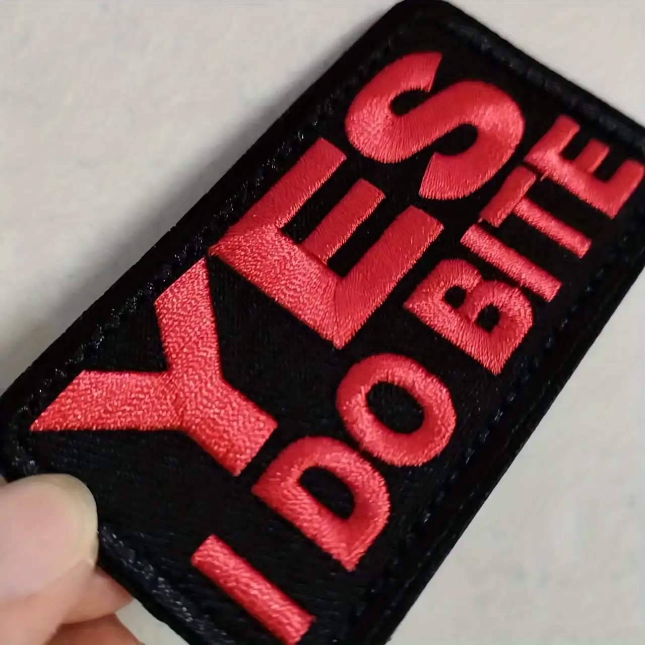 Funny Text Embroidered Velcro Badge Backpack Decoration