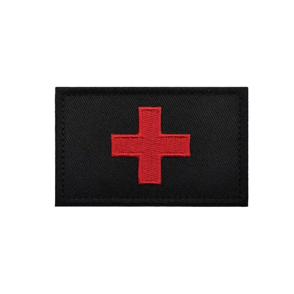 Medical Cross Embroidered Velcro Patch