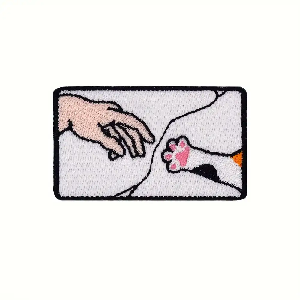 Creation of Adam Cat Meme Embroidered Hook-and-Loop Patch