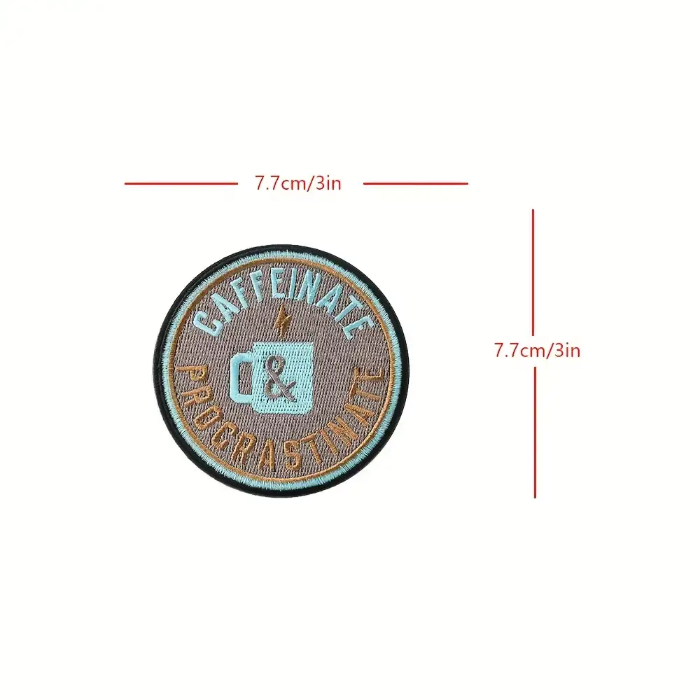Coffee Pick-Me-Up Procrastination Fun Velcro Patch