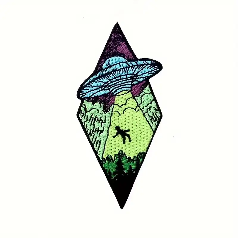 UFO外星人刺繡貼布 可熨燙縫製