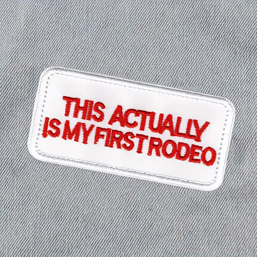 My First Rodeo Western-Style Embroidered Iron-On Patch