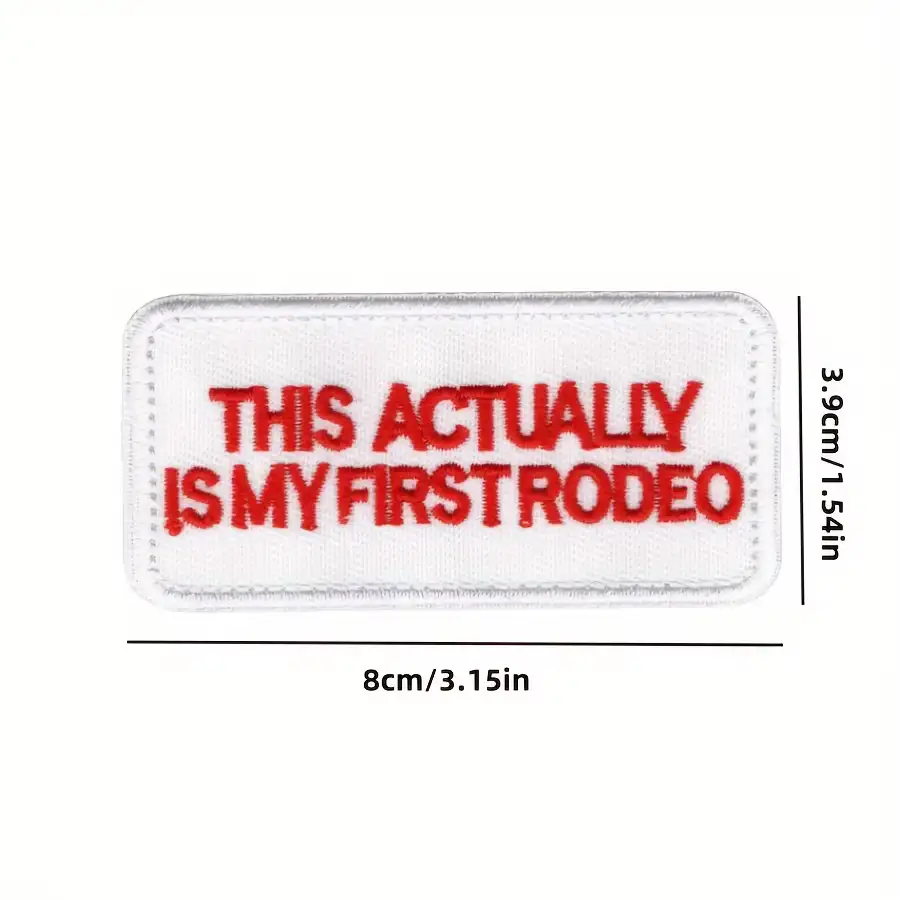 My First Rodeo Western-Style Embroidered Iron-On Patch