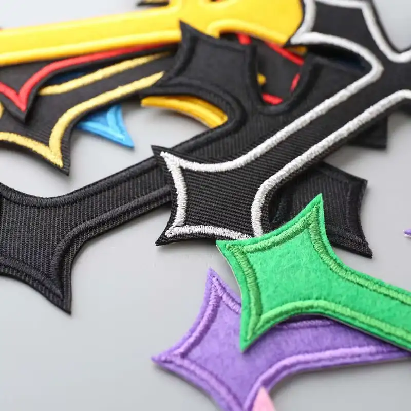 十字愛心刺繡熨燙布貼5件套