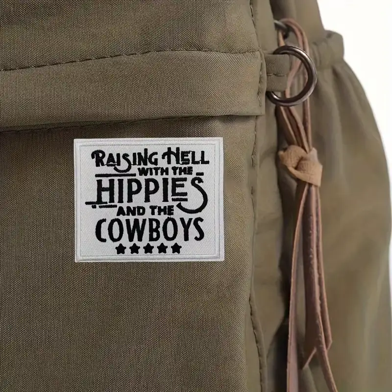 Vintage Denim-Style Fun Embroidered Patches (2 Pieces)