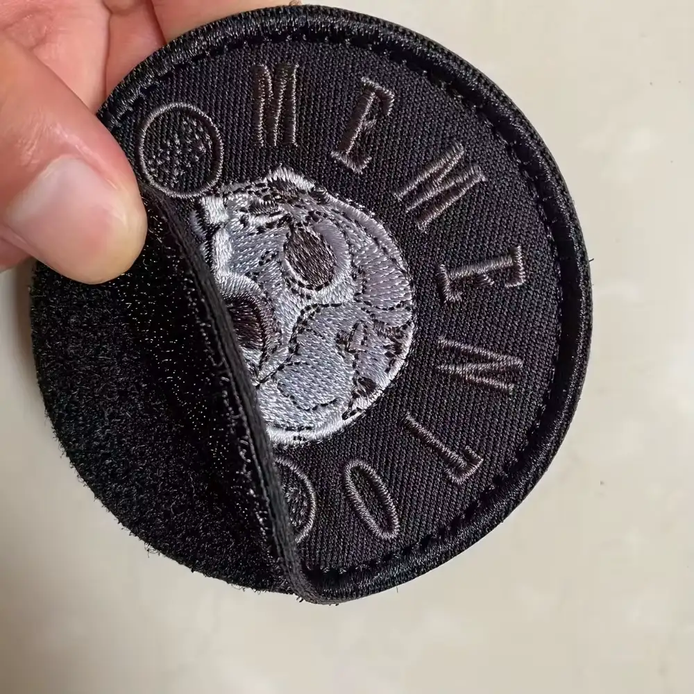 Gothic Skull Embroidered MOLLE Backpack Patch