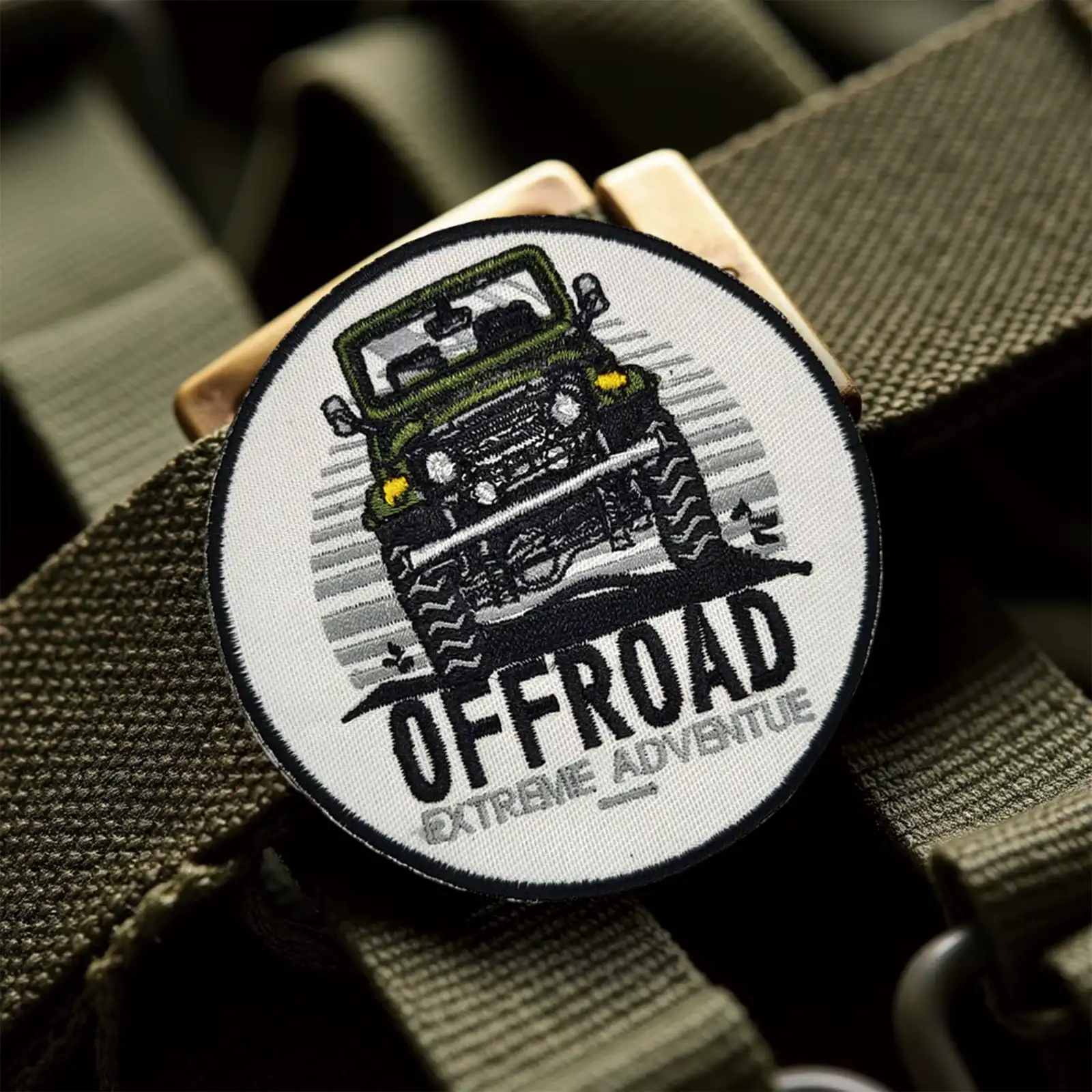 Outdoor Adventure-Themed Velcro-Backed Embroidered Badge