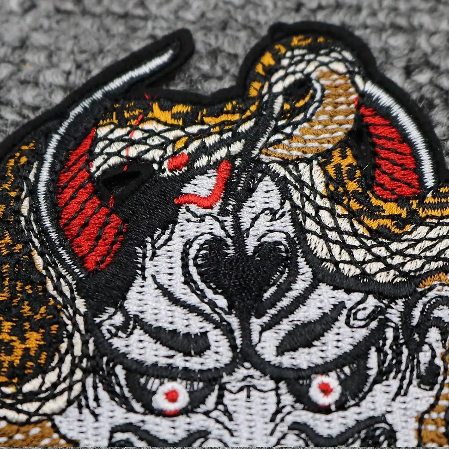 日本般若鬼面刺繡布貼 熨燙縫製兩用