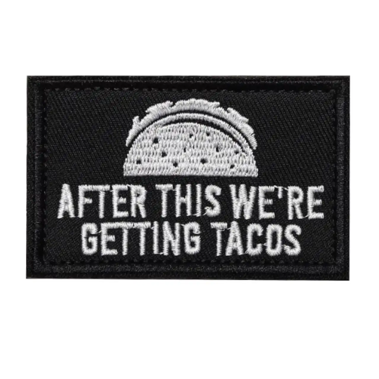 Fun Taco-Themed Velcro Embroidered Patch