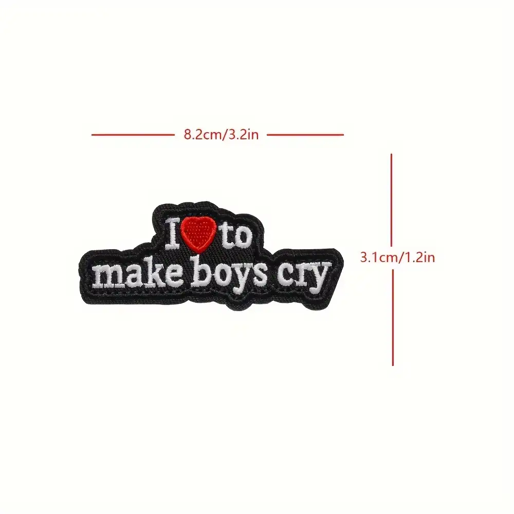 Funny 'I Love Making Boys Cry' Tactical Velcro Patch Badge