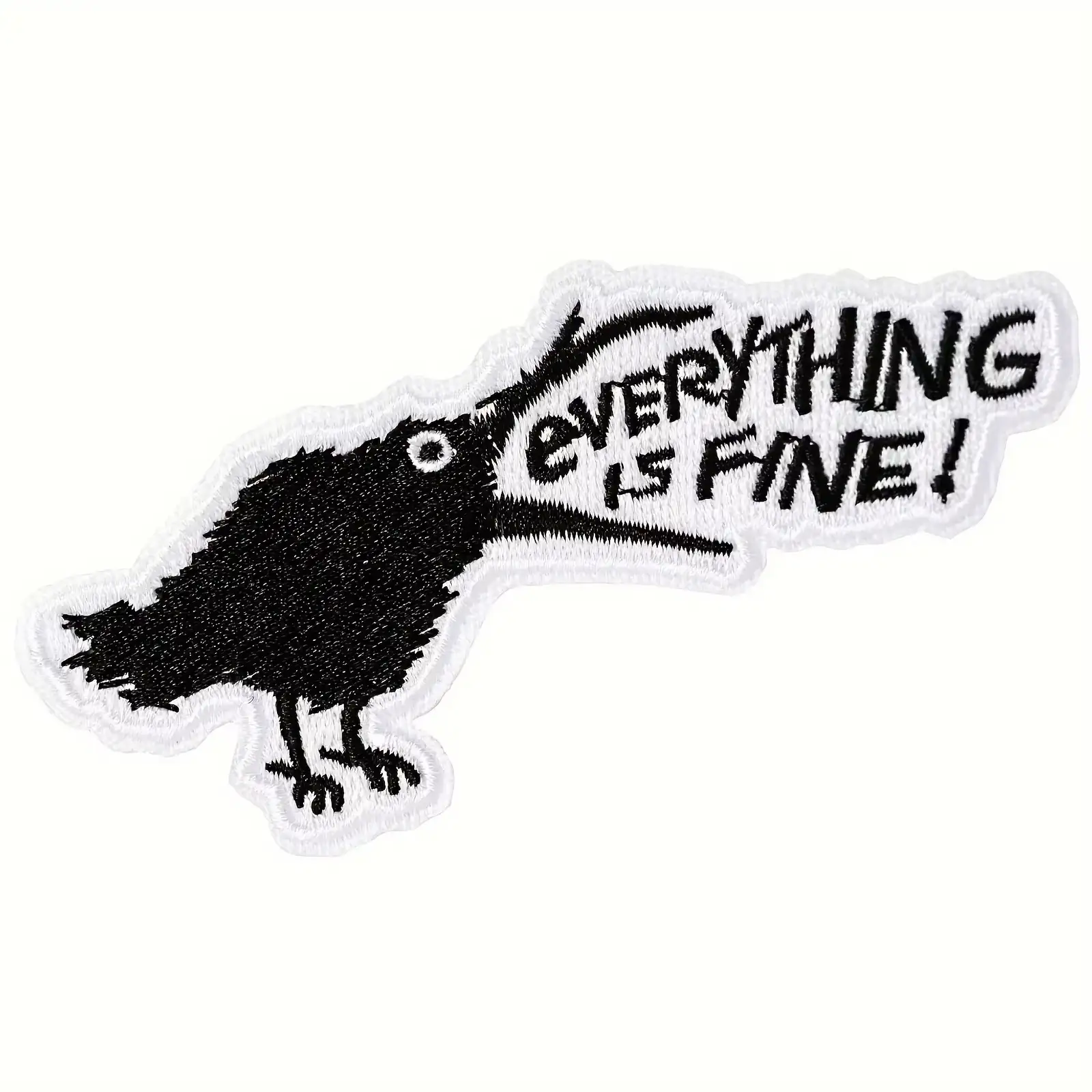 All Is Well Crow Fun Iron-On Patch