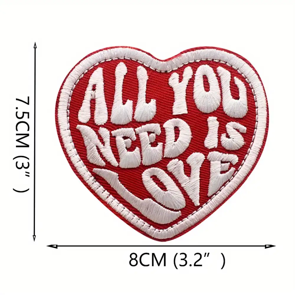 All You Need Is Love Velcro Embroidered Badge