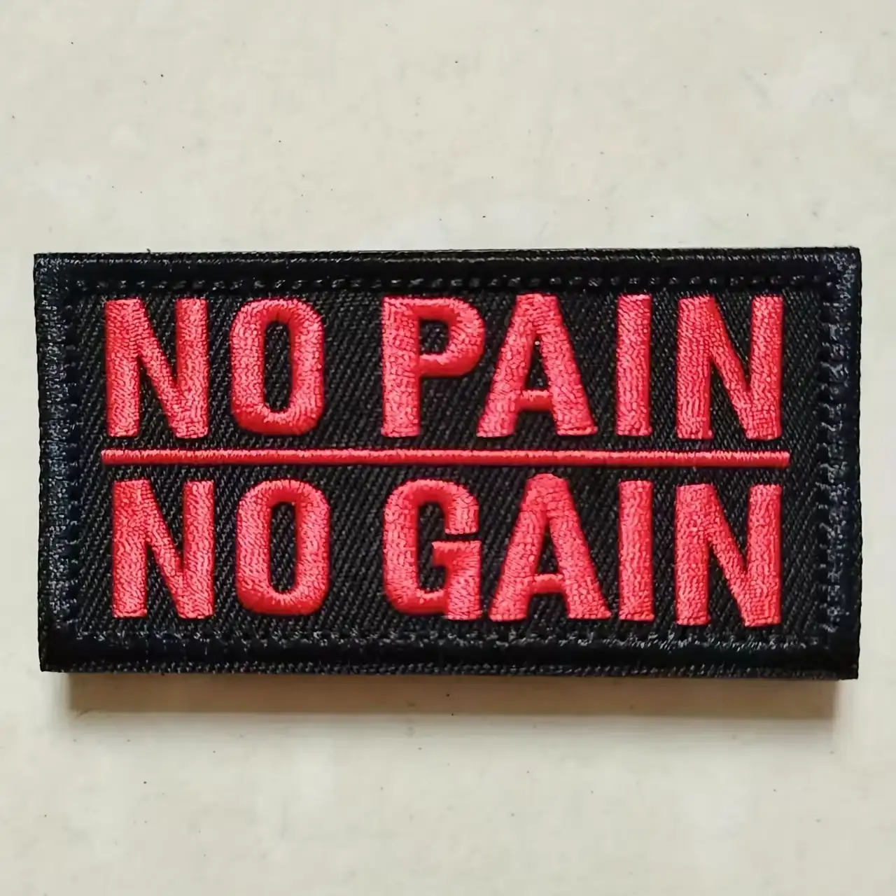 NO PAIN NO GAIN Fun Embroidered Patch