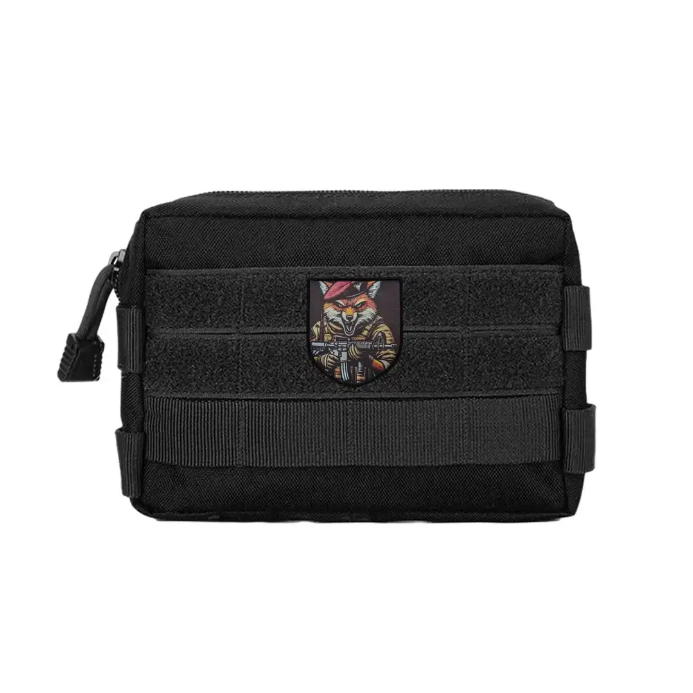Military-style Fox Embroidered Velcro Patch