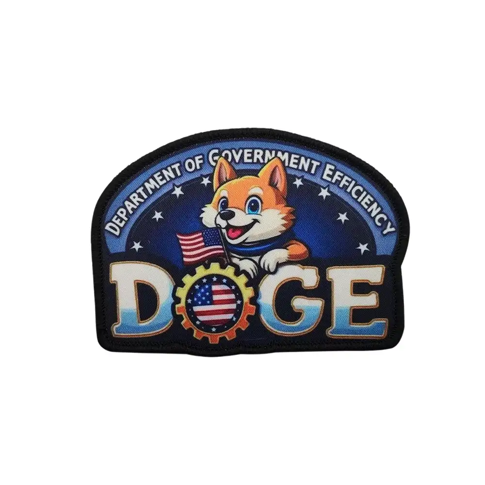 Elon Musk-themed tactical embroidered hook-and-loop patch