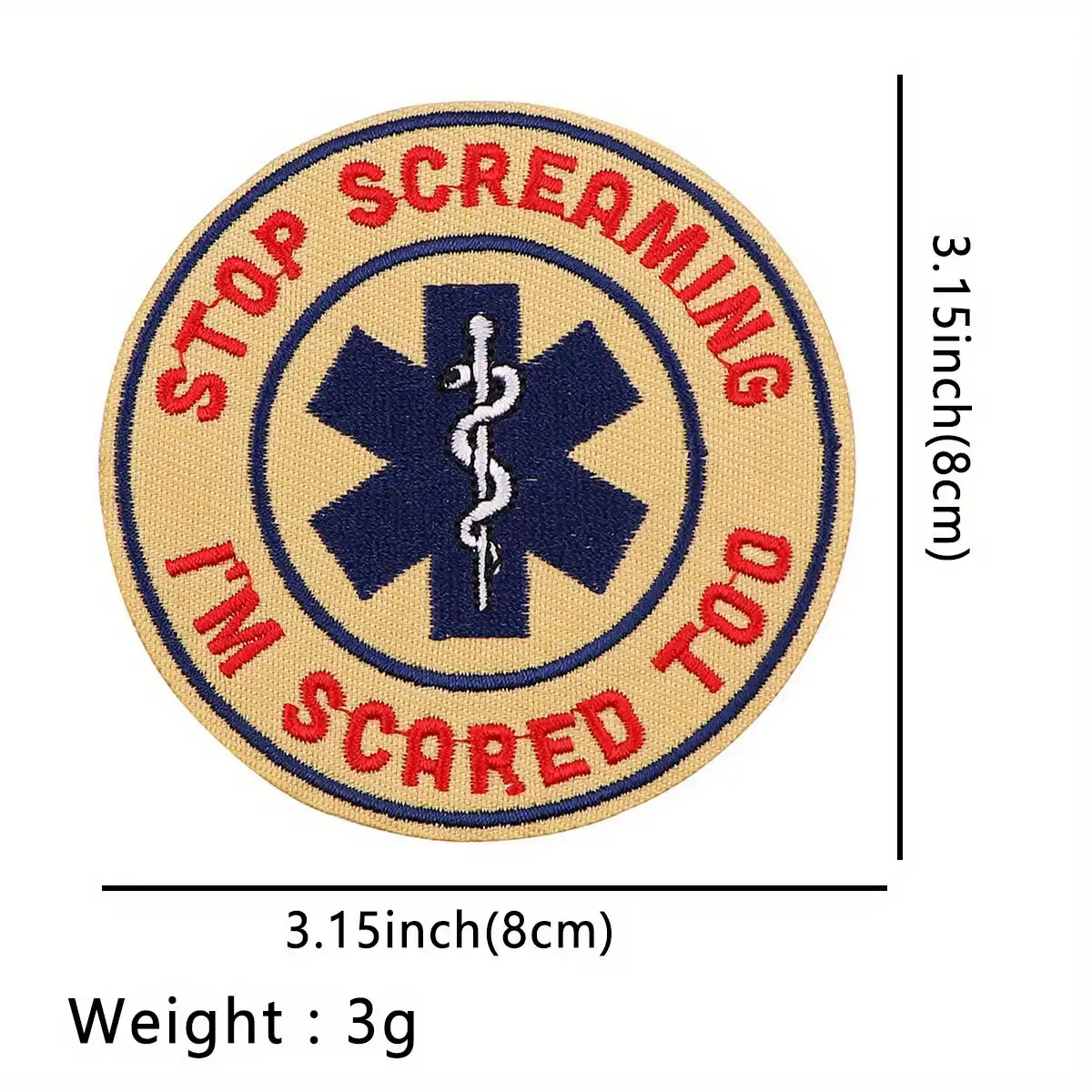 Funny First Aid-Themed Embroidered Iron-On Fabric Patch