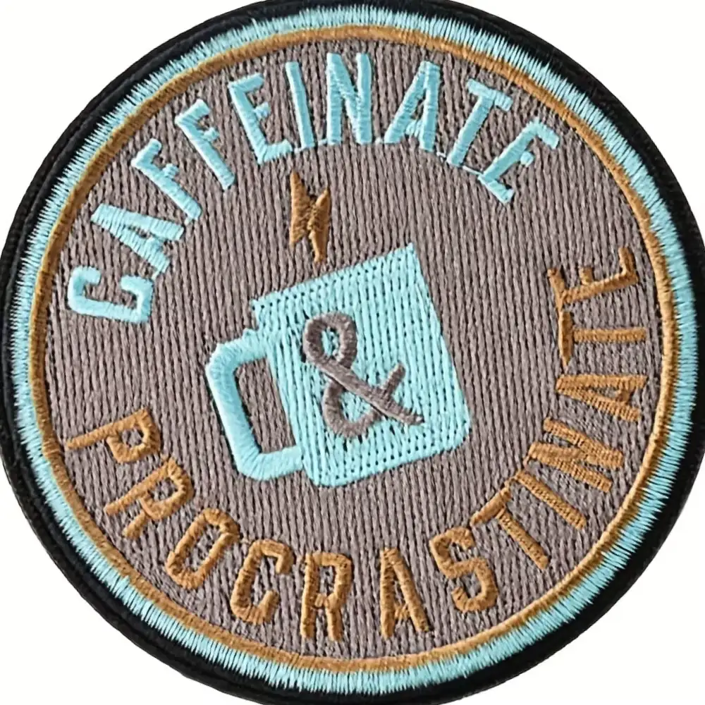 Coffee Pick-Me-Up Procrastination Fun Velcro Patch