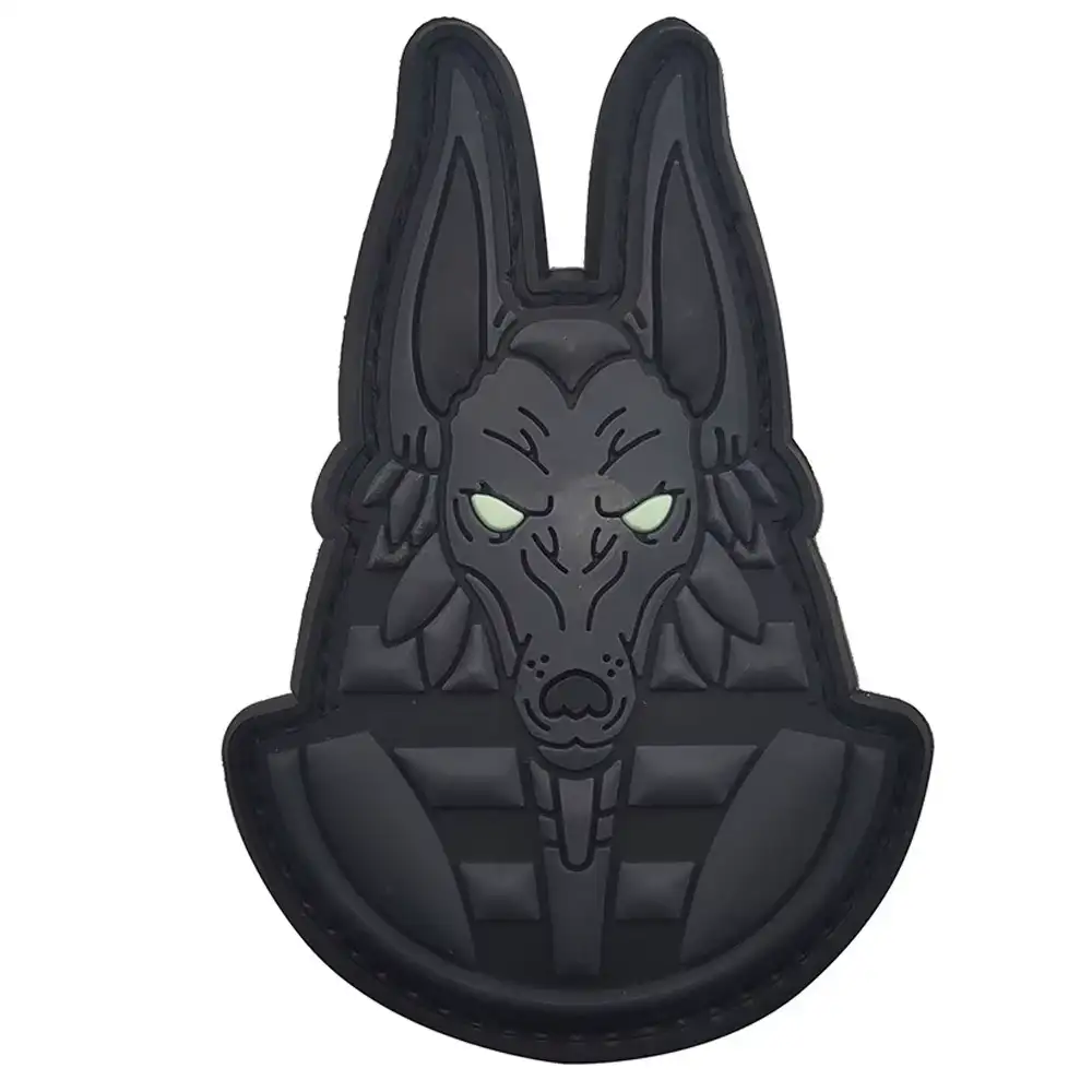 Glow-in-the-dark Anubis PVC Velcro Badge