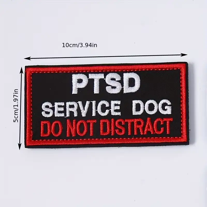 PTSD Service Dog Please Do Not Disturb Embroidered Velcro Patch