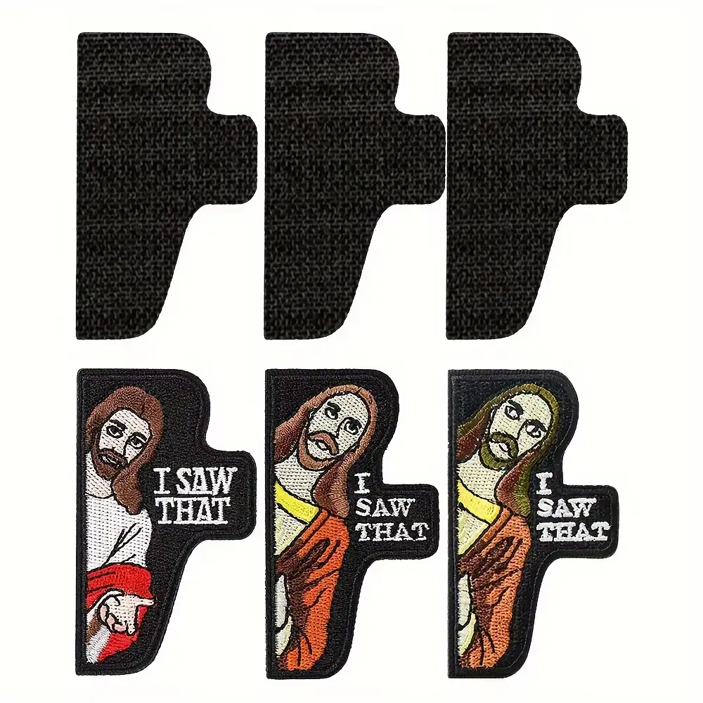 Jesus I Saw That 趣味刺繡魔術貼徽章
