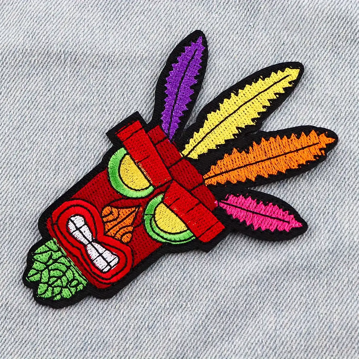 Crash Bandicoot Aku Aku Embroidered Game Cloth Patch