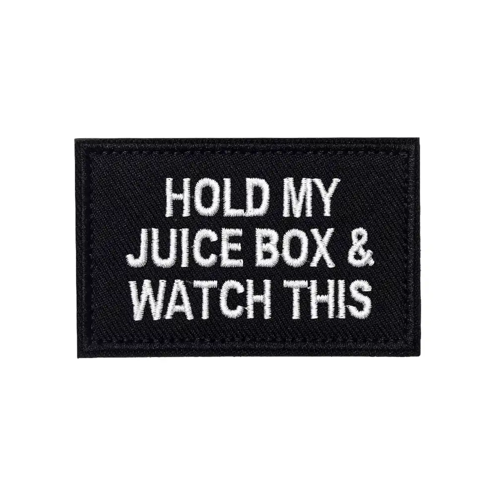 Tactical-style humorous text Velcro patch