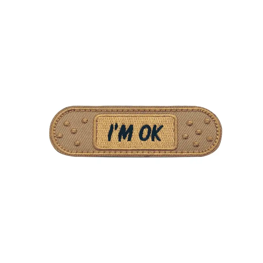 I'M OK Fun Embroidered Velcro Patch