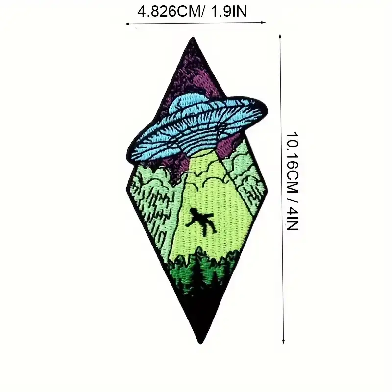 UFO外星人刺繡貼布 可熨燙縫製