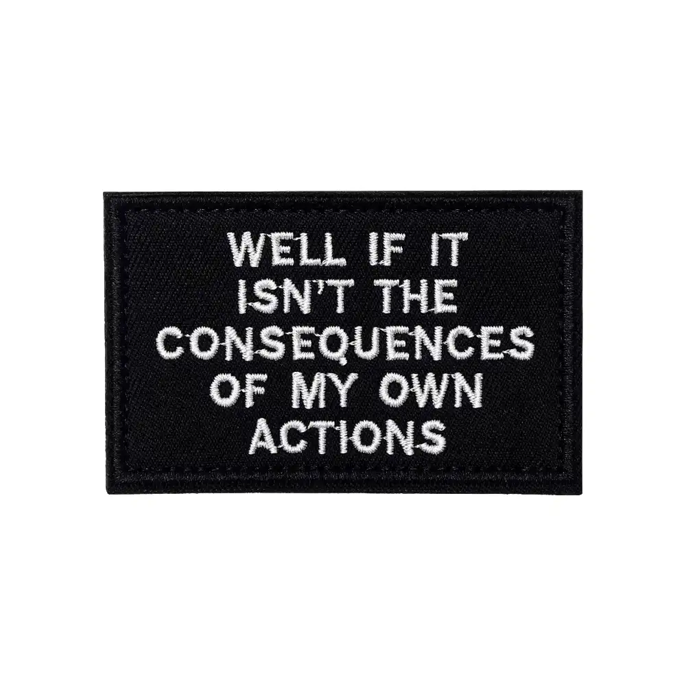 Tactical-Style Novelty Text Velcro Patch
