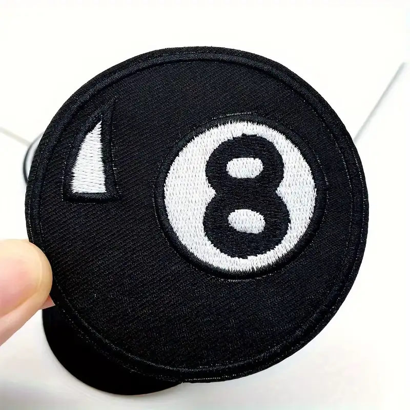 8-Ball Pool Embroidered Iron-On Patch