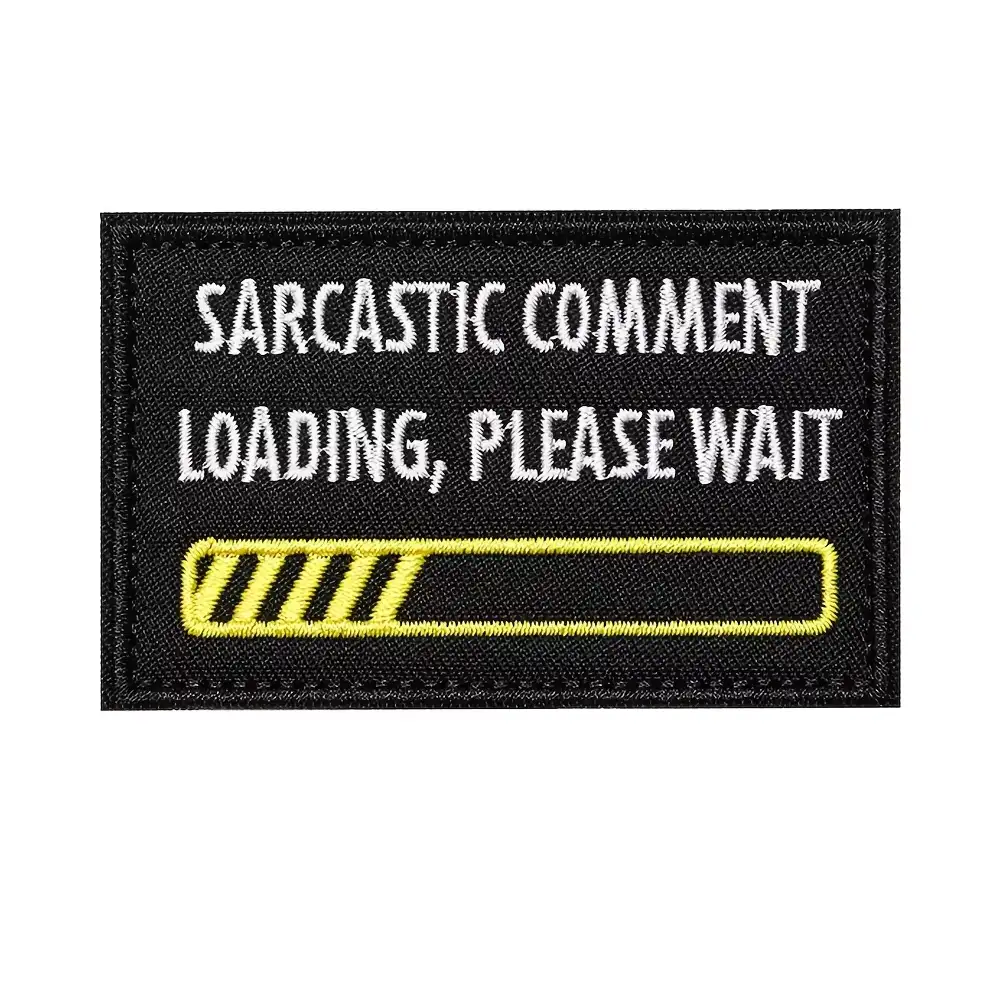 Embroidered 'Complaints Loading' Velcro Patch