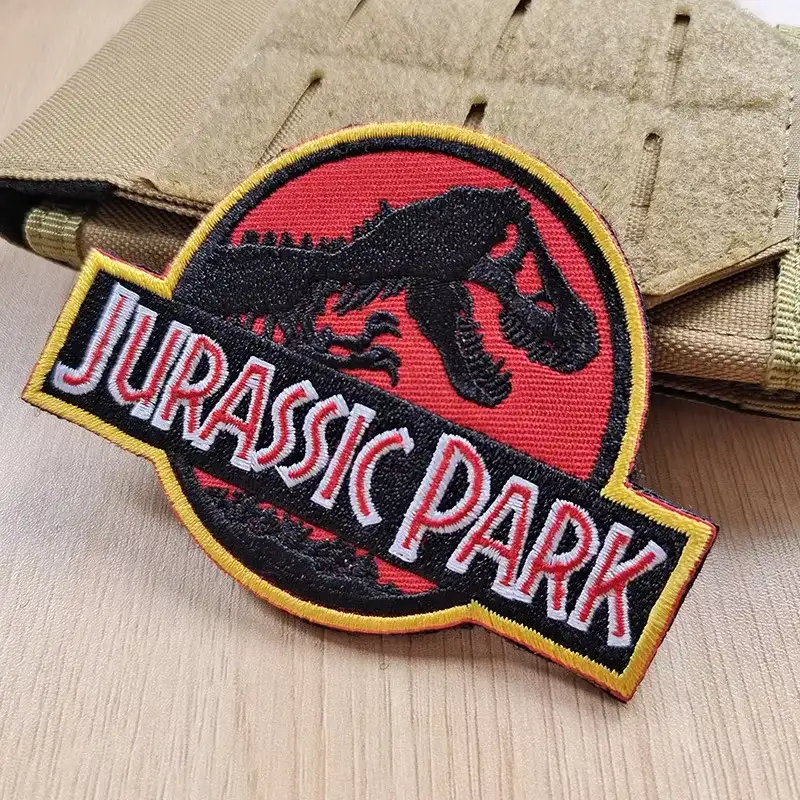 Vintage Dinosaur Embroidered Velcro Patch