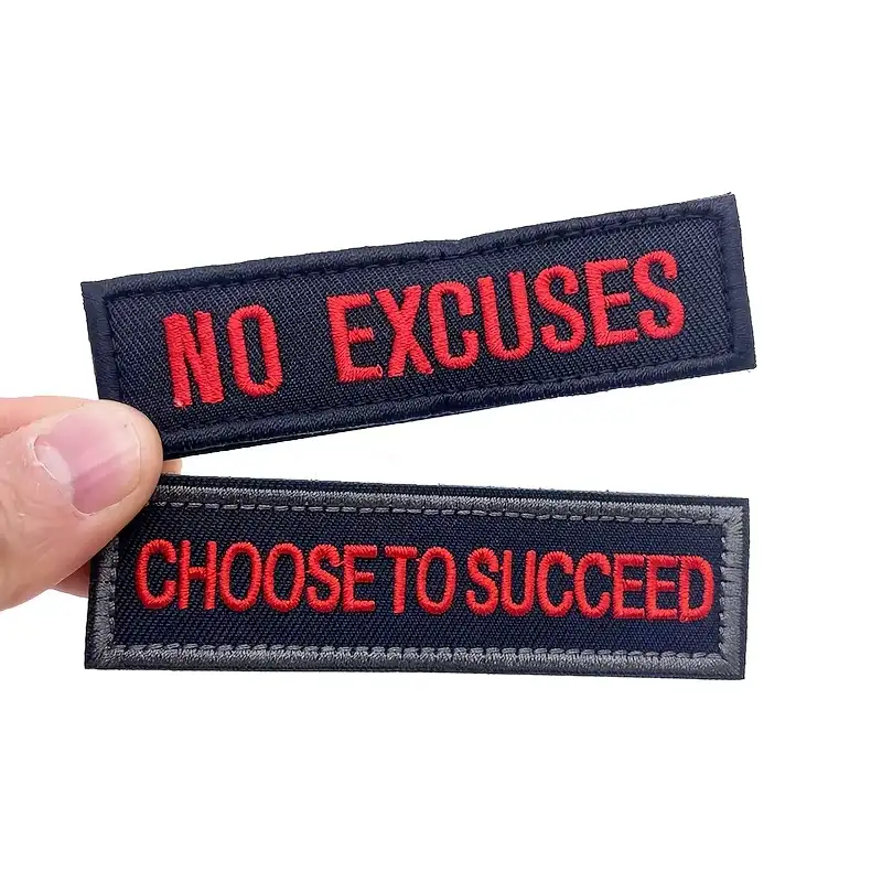 No Excuses Inspirational Tactical Velcro Patch