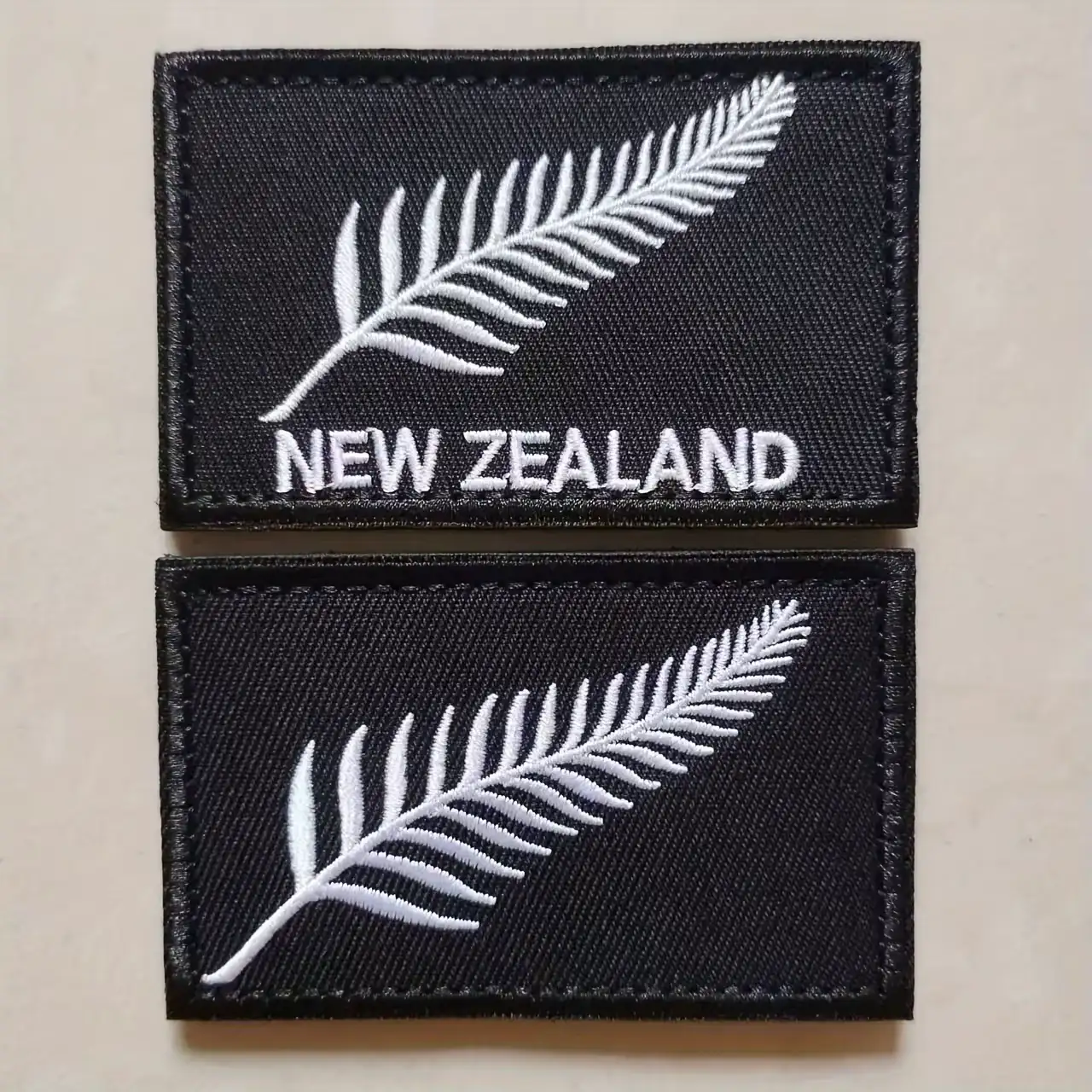 New Zealand Silver Fern Flag Velcro Embroidered Patch