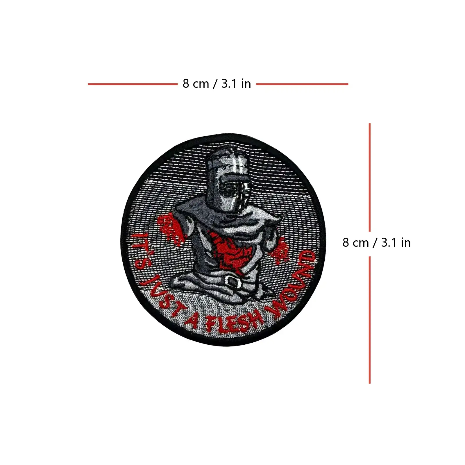 Funny 'Just a Superficial Wound' Velcro Embroidered Patch