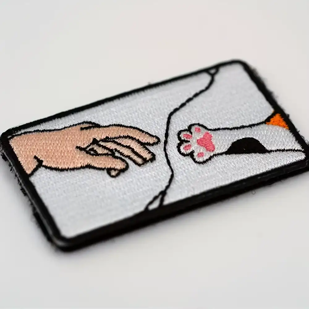 創造亞當貓咪梗圖刺繡魔術貼布貼