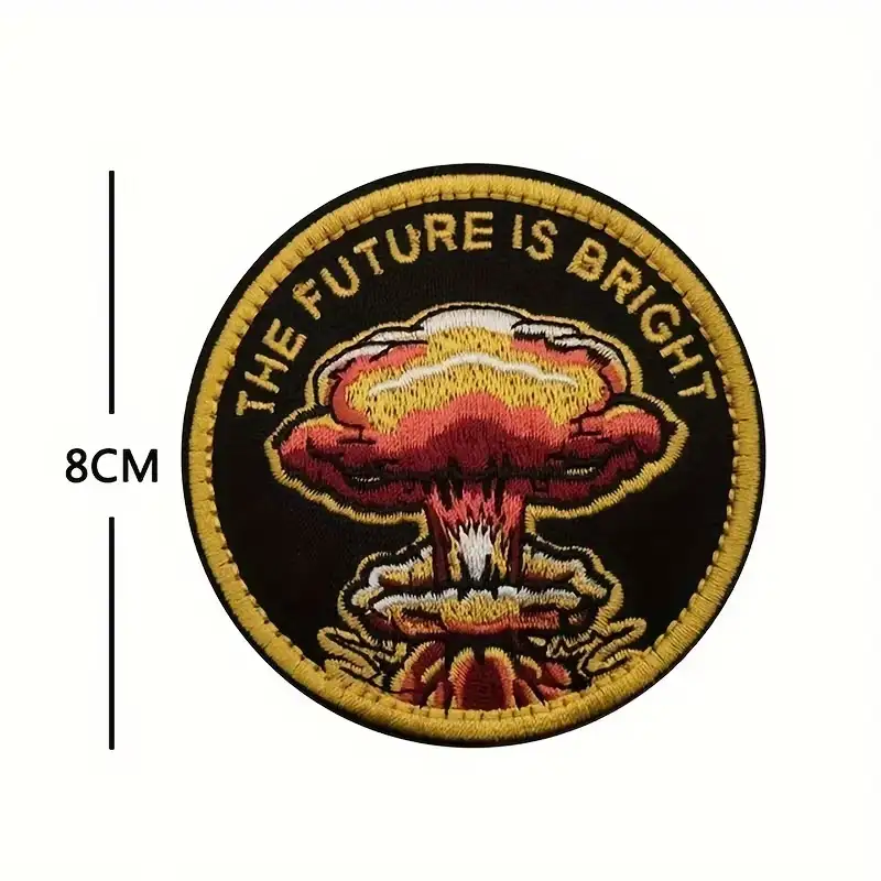 Retro military-style nuclear explosion fabric patch