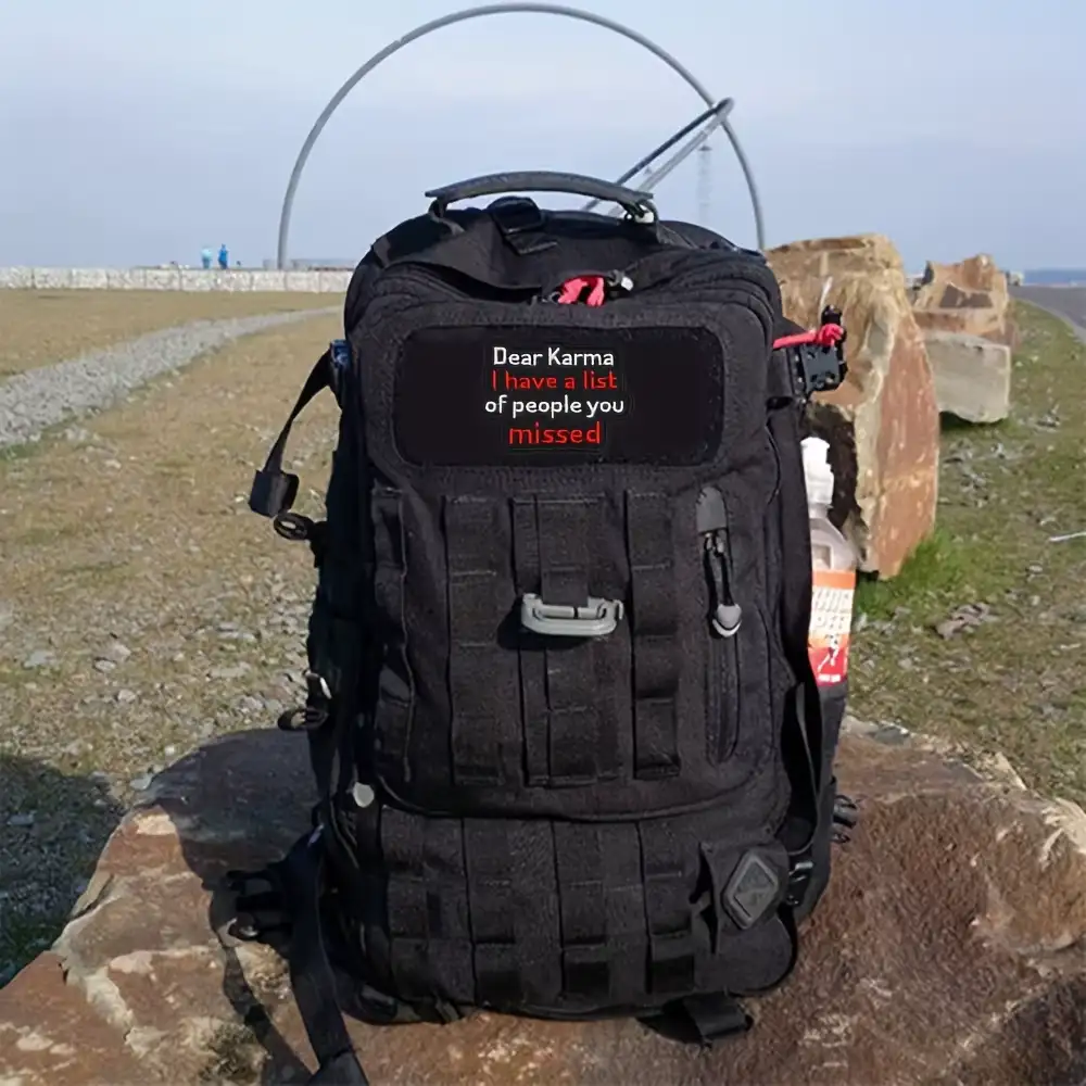 Funny meme Velcro embroidered patch compatible with tactical backpacks