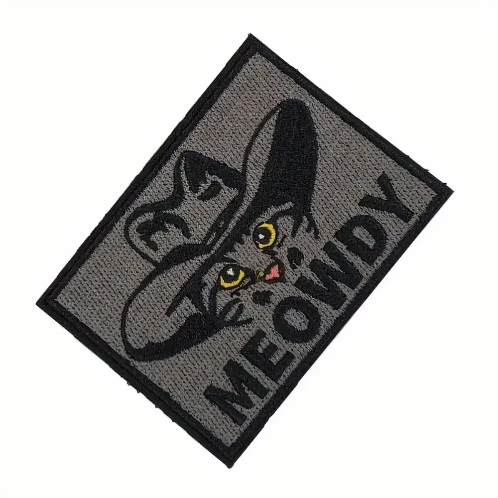 Fun Cat Embroidered Velcro Badge